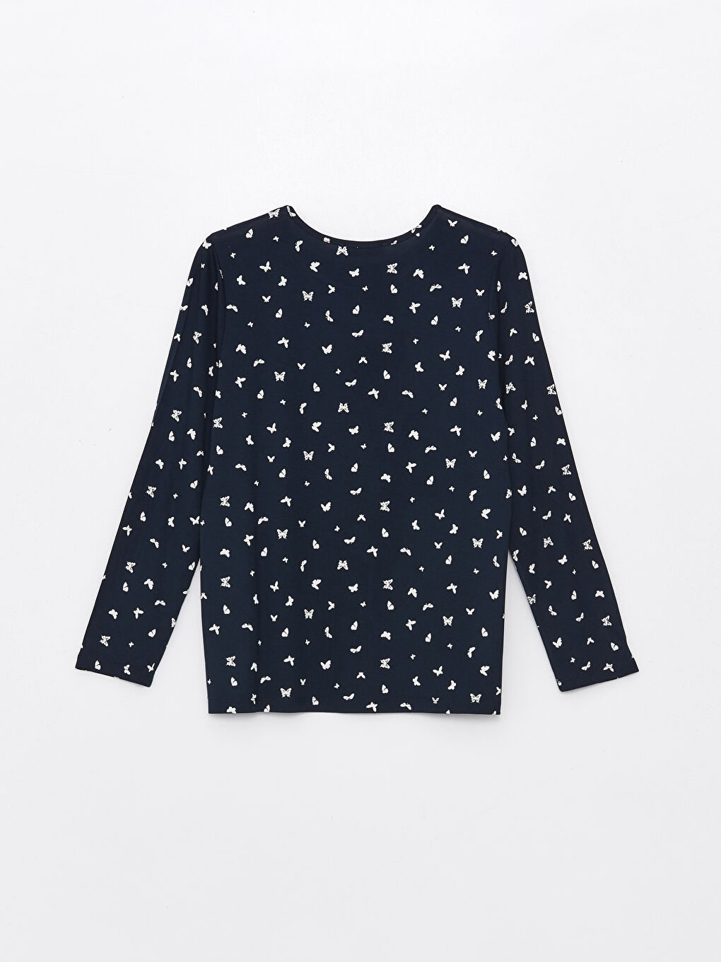 Crew Neck Patterned Long Sleeve Women's T-shirt -S4H107Z8-LSF