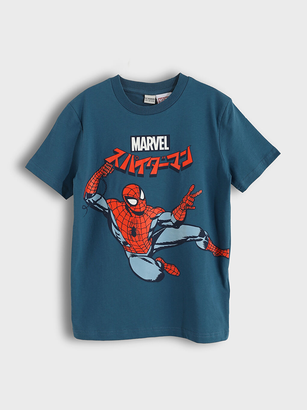 Crew Neck Spider-Man Printed Short Sleeve Boys' T-Shirt and Shorts-2