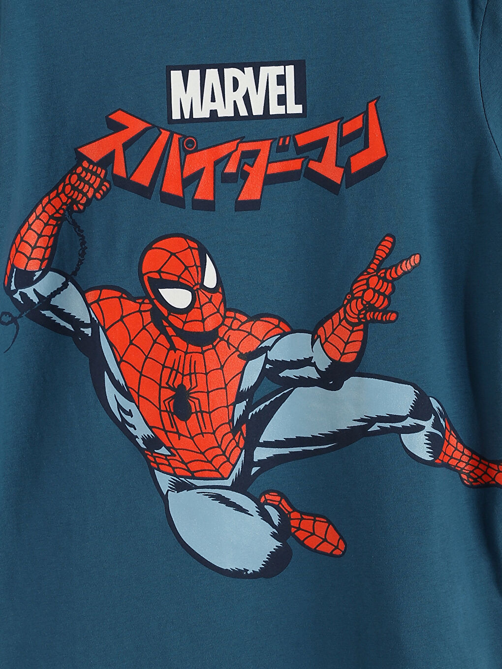 Crew Neck Spider-Man Printed Short Sleeve Boys' T-Shirt and Shorts-10