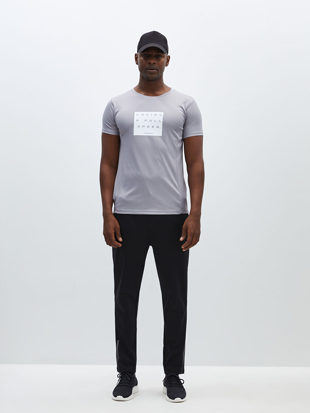 Siyah Slim Fit Erkek Eşofman Altı-1