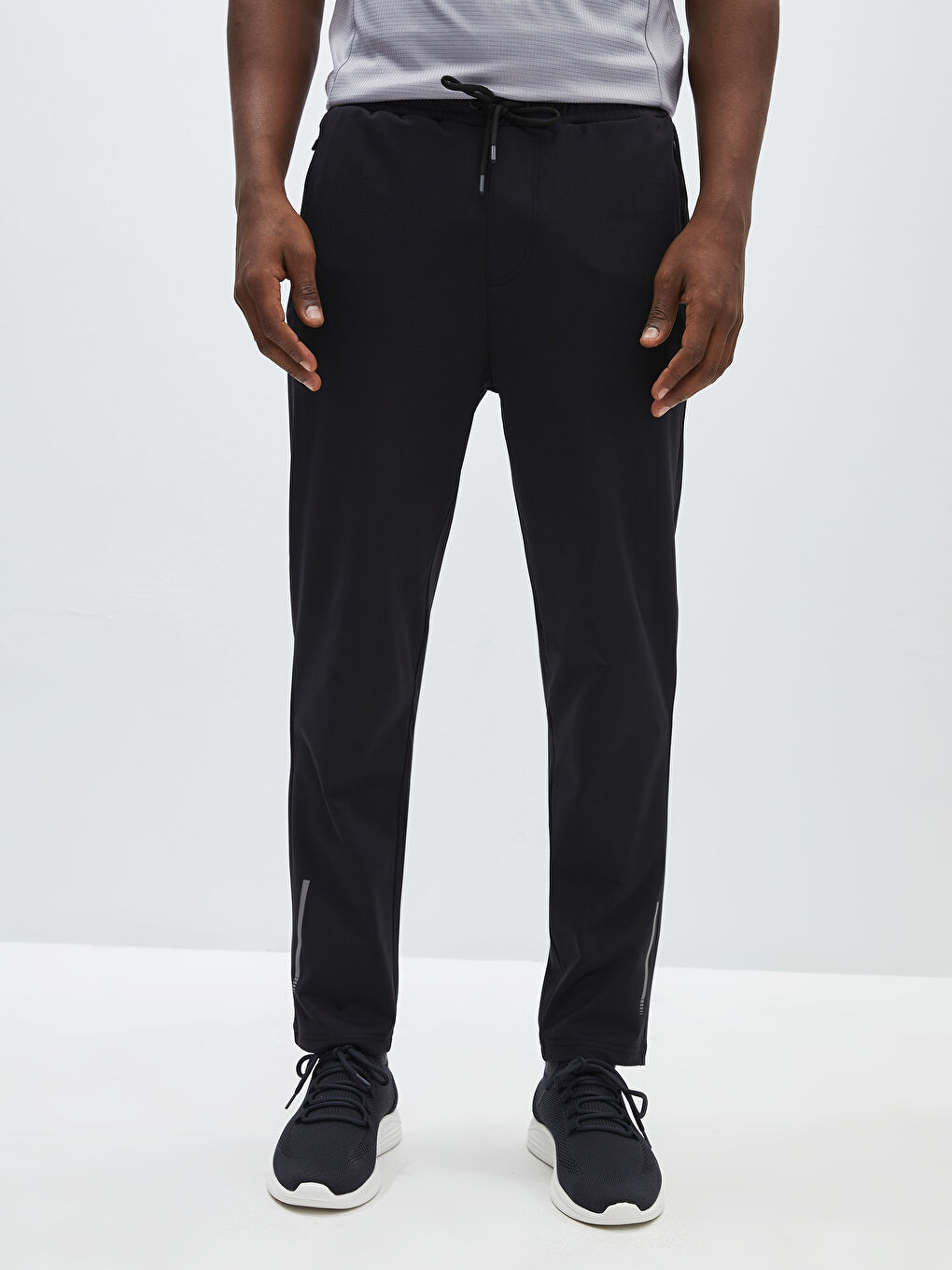 Siyah Slim Fit Erkek Eşofman Altı-2