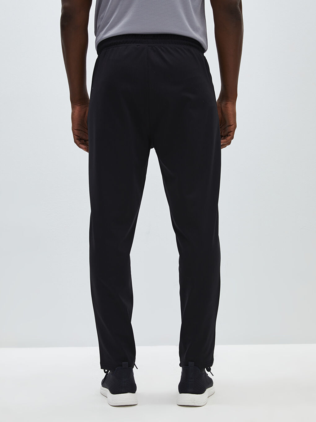 Siyah Slim Fit Erkek Eşofman Altı-3