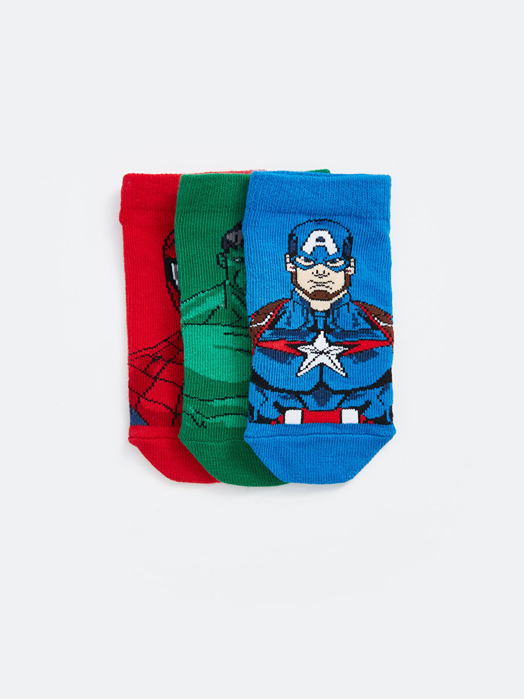 LCW Kids Chaussettes d'entraînement à motifs Spider-Man pour Garçons, Lot de 3 pièces -S4H171Z4-K00