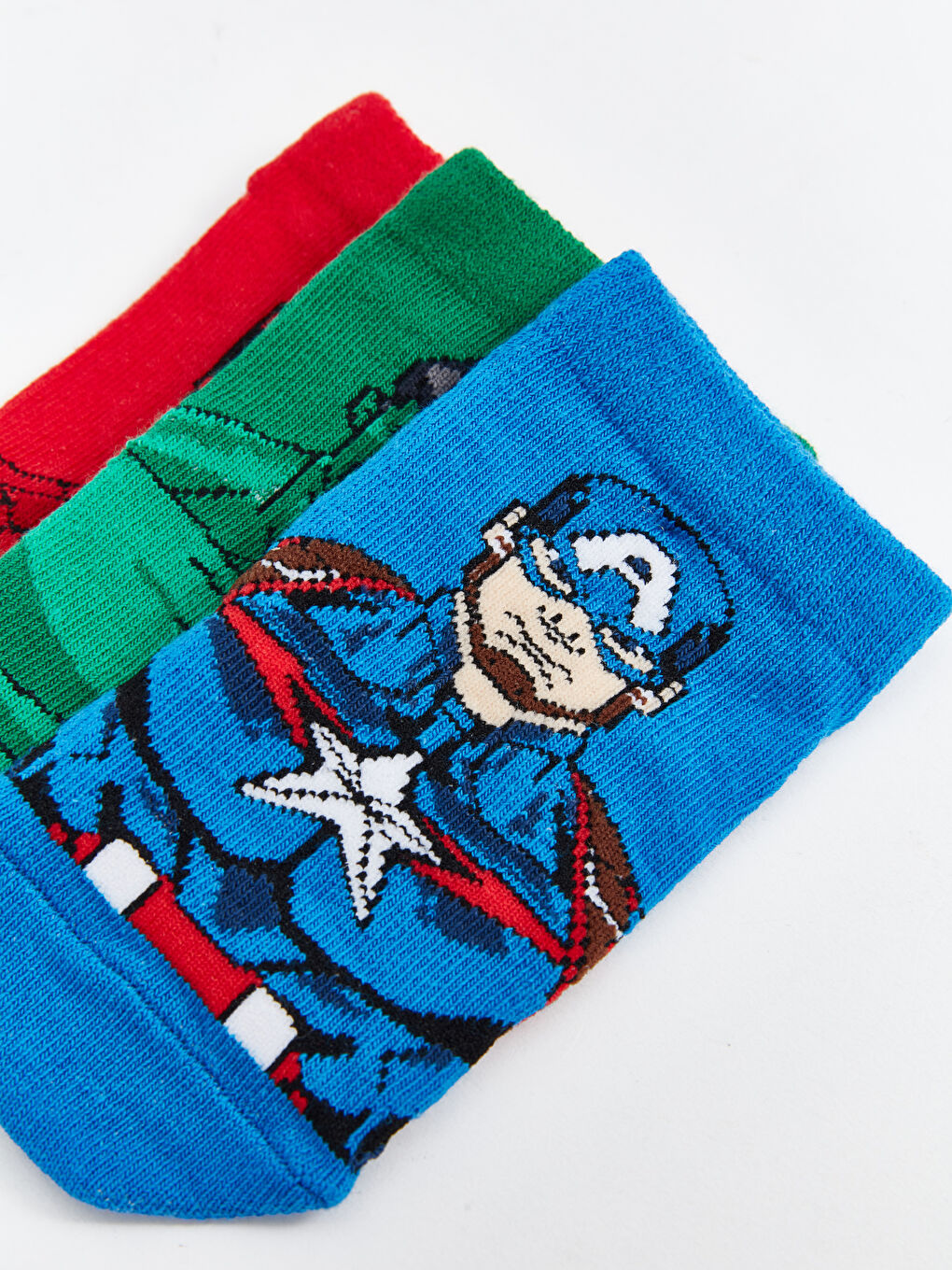 LCW Kids Chaussettes d'entraînement à motifs Spider-Man pour Garçons, Lot de 3 pièces -S4H171Z4-K00