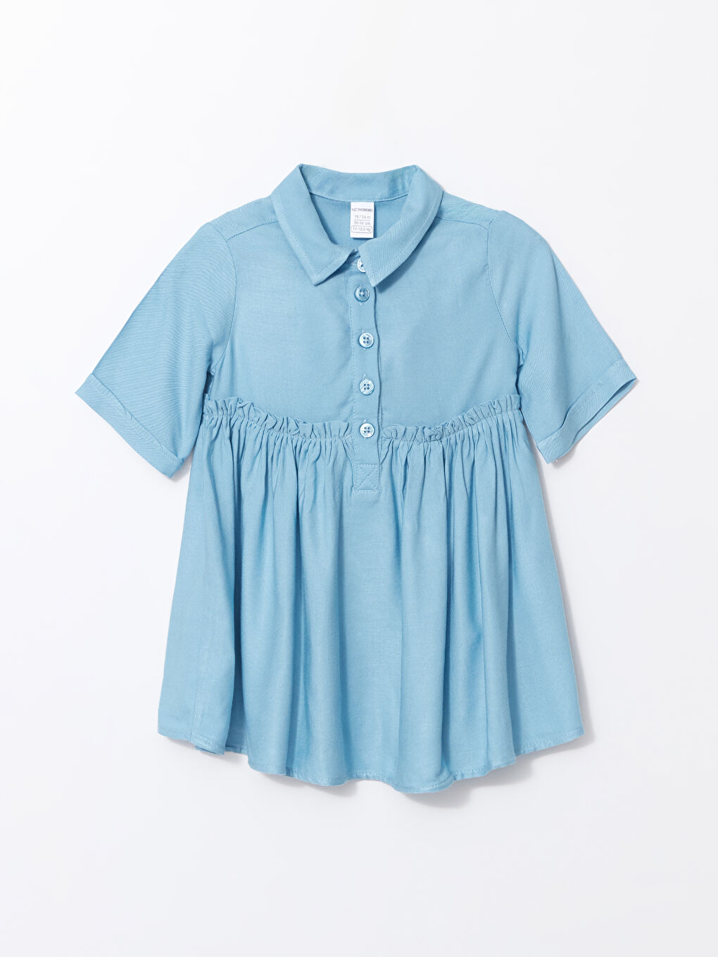 Collared Neck Twill Baby Girls' Dress -S4H185Z1-GFK