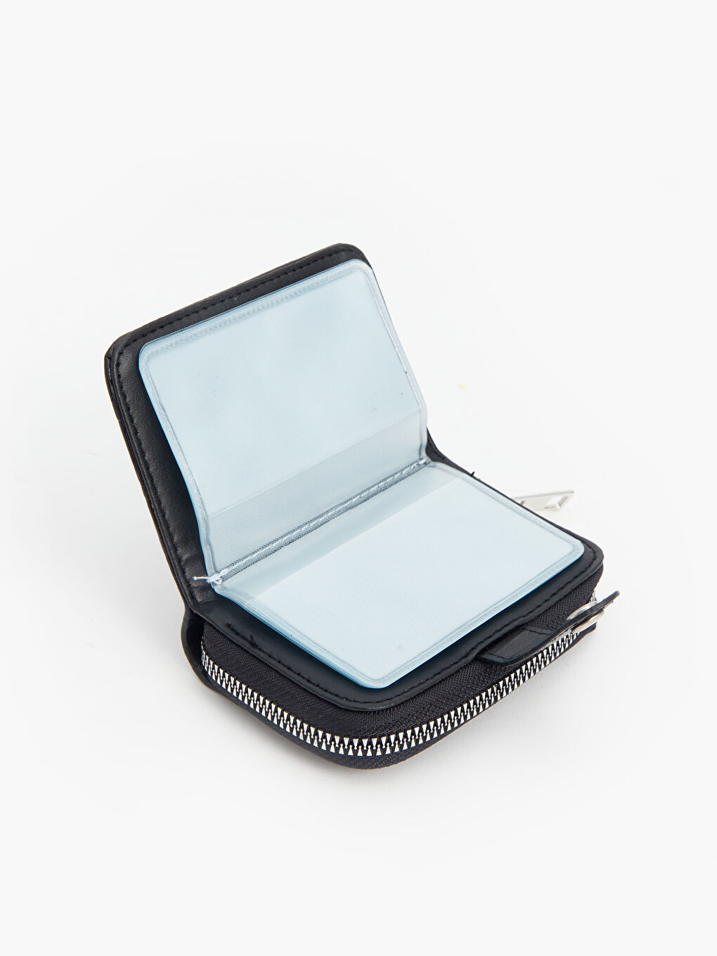 Siyah Deri Görünümlü Kadın Cüzdan-3