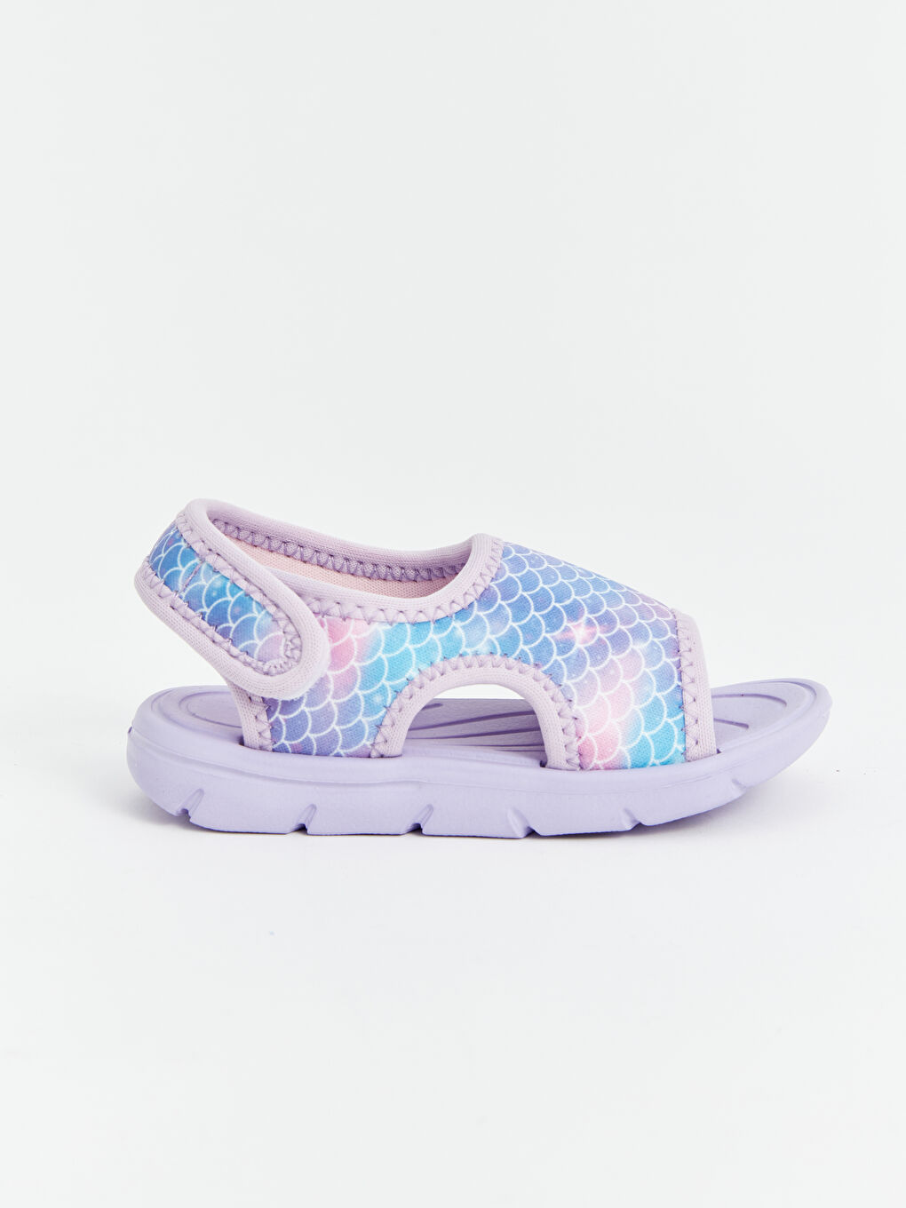 LCW STEPS Printed Hook and Loop Closure Baby Girl Sandals -S4H244Z1-LSC