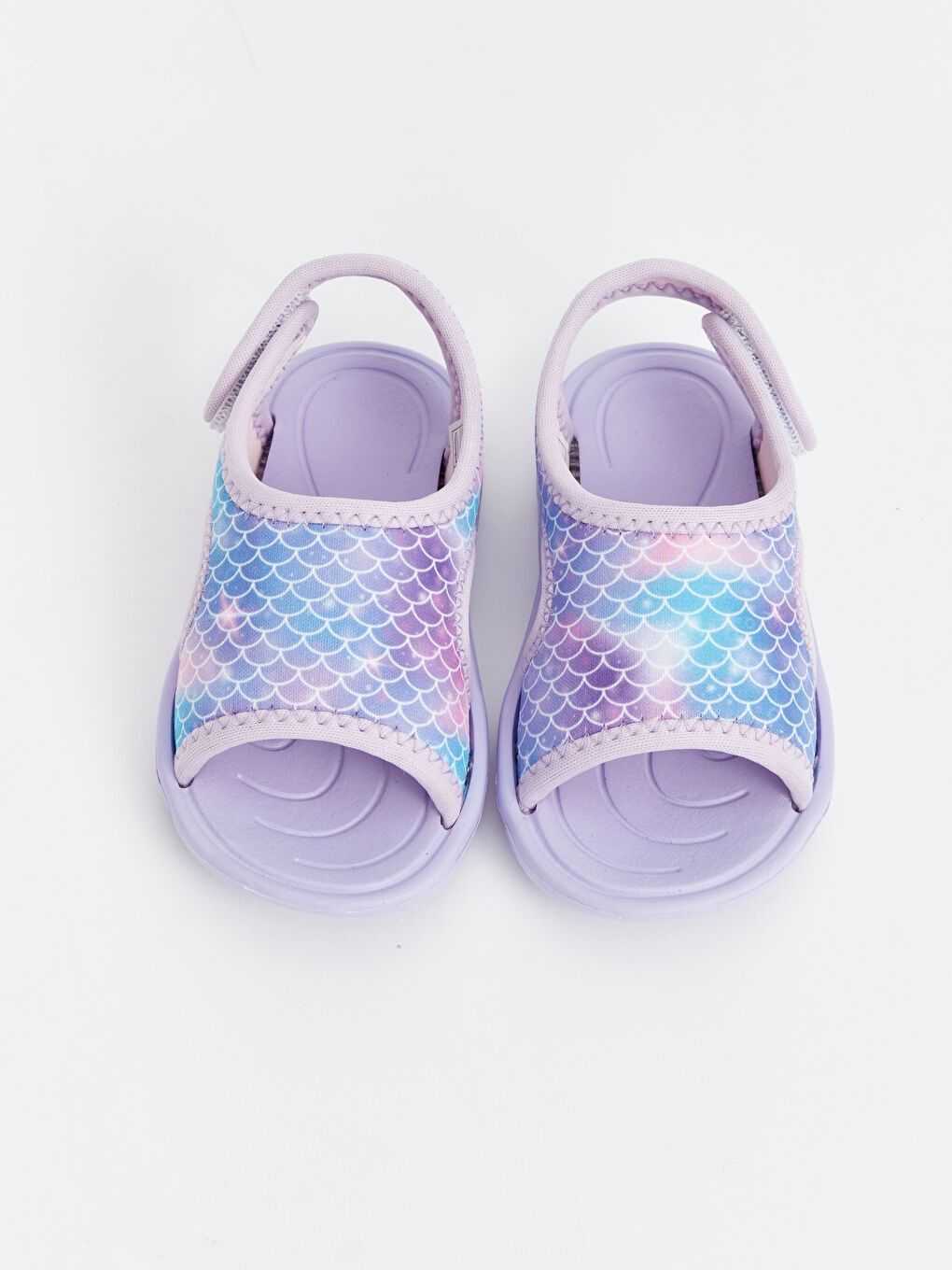 LCW STEPS Printed Hook and Loop Closure Baby Girl Sandals -S4H244Z1-LSC