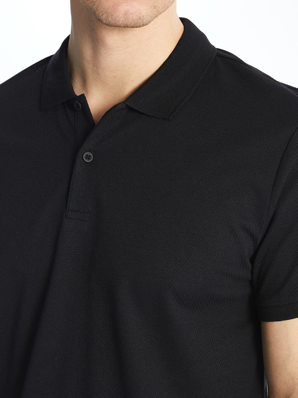 Polo Neck Short Sleeve Pique Men's T-Shirt-3