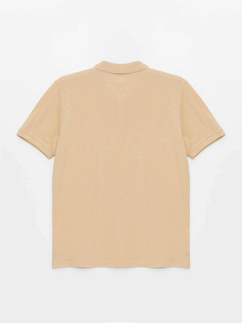 Kahverengi Polo Yaka Kısa Kollu Pike Erkek Tişört-6