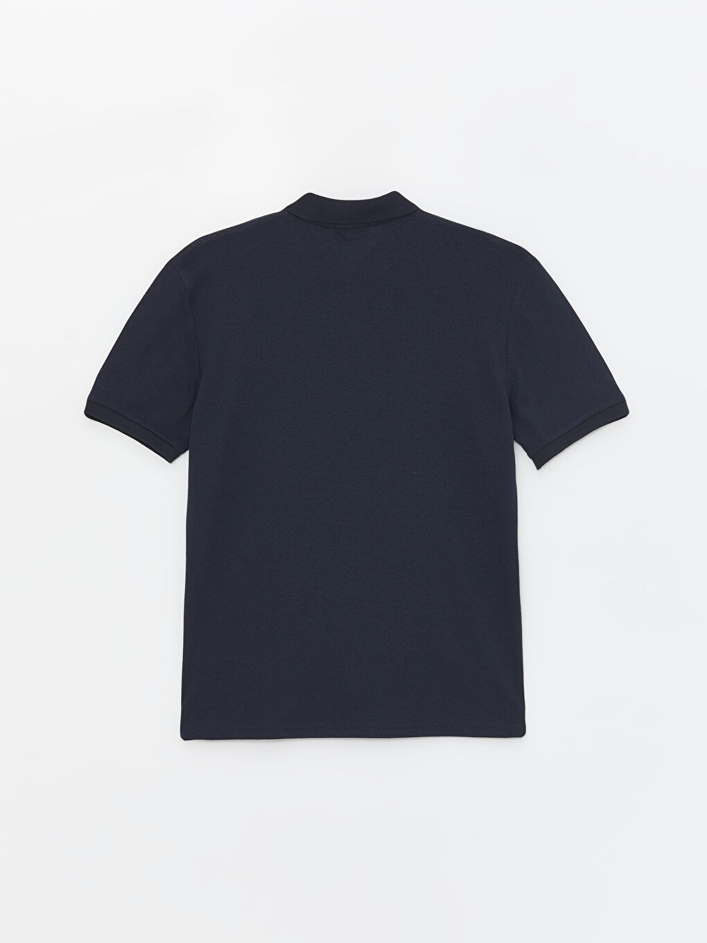 Lacivert Polo Yaka Kısa Kollu Pike Erkek Tişört-6