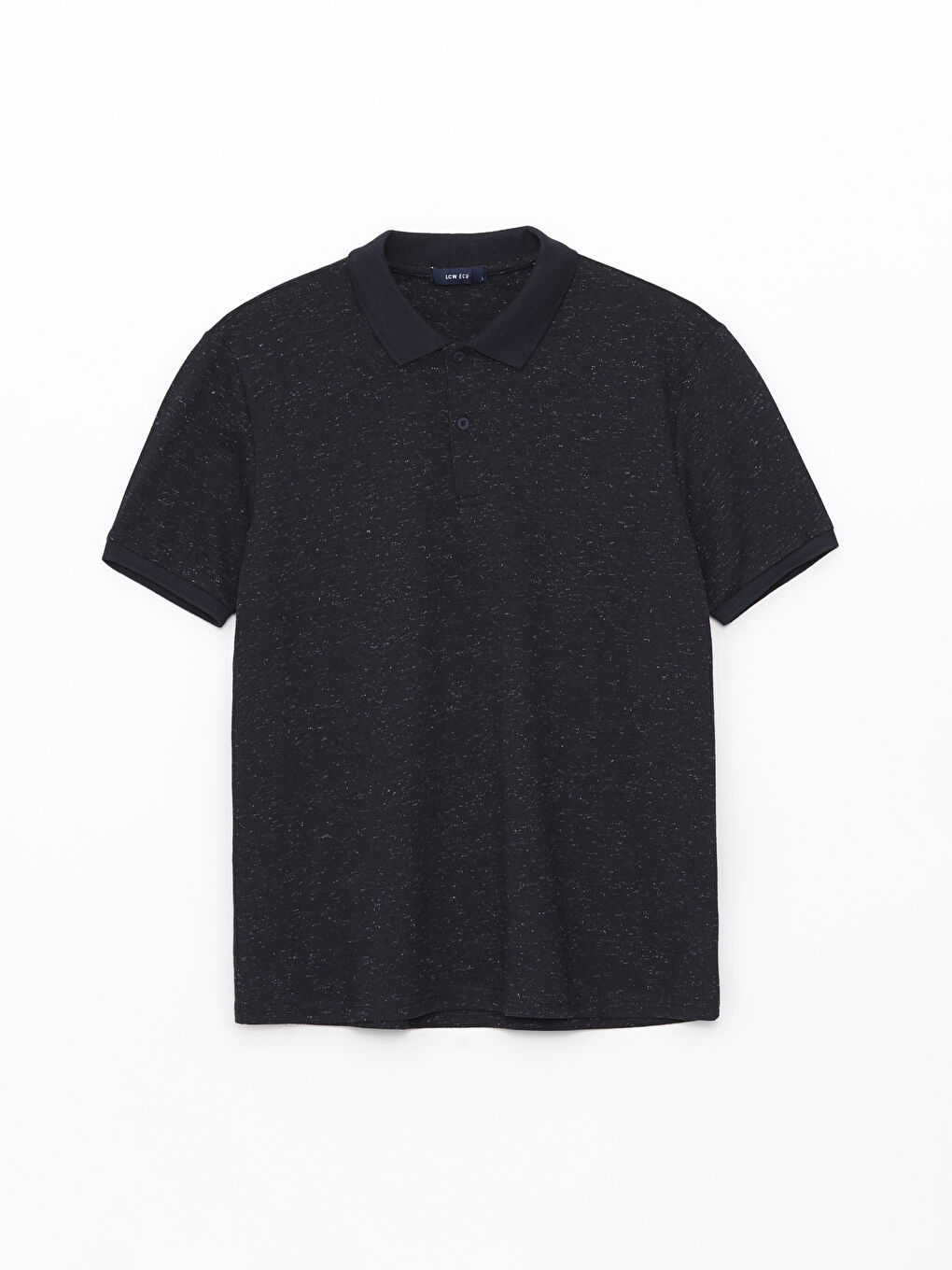 Lacivert Polo Yaka Kısa Kollu Pike Erkek Tişört-5