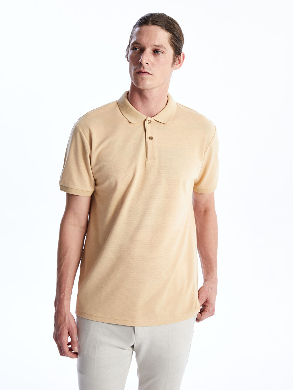 Polo Neck Short Sleeve Pique Men's T-Shirt -S4H278Z8-Y9H