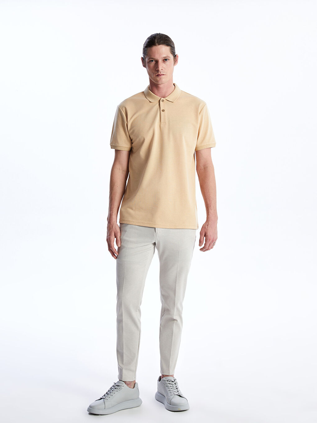 Polo Neck Short Sleeve Pique Men's T-Shirt -S4H278Z8-Y9H