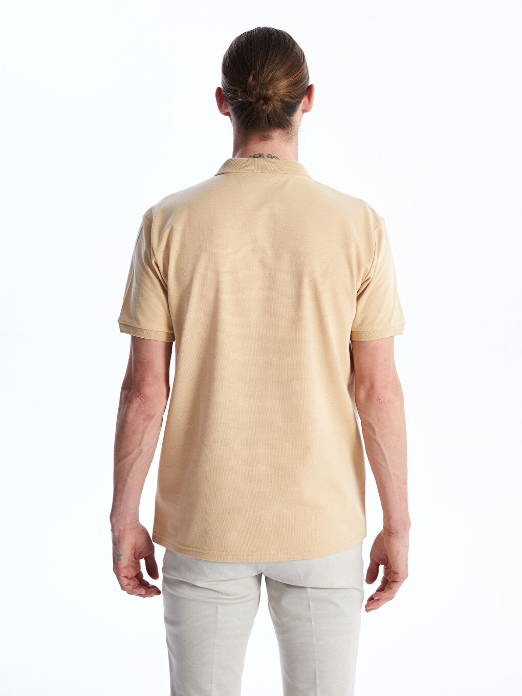Polo Neck Short Sleeve Pique Men's T-Shirt -S4H278Z8-Y9H