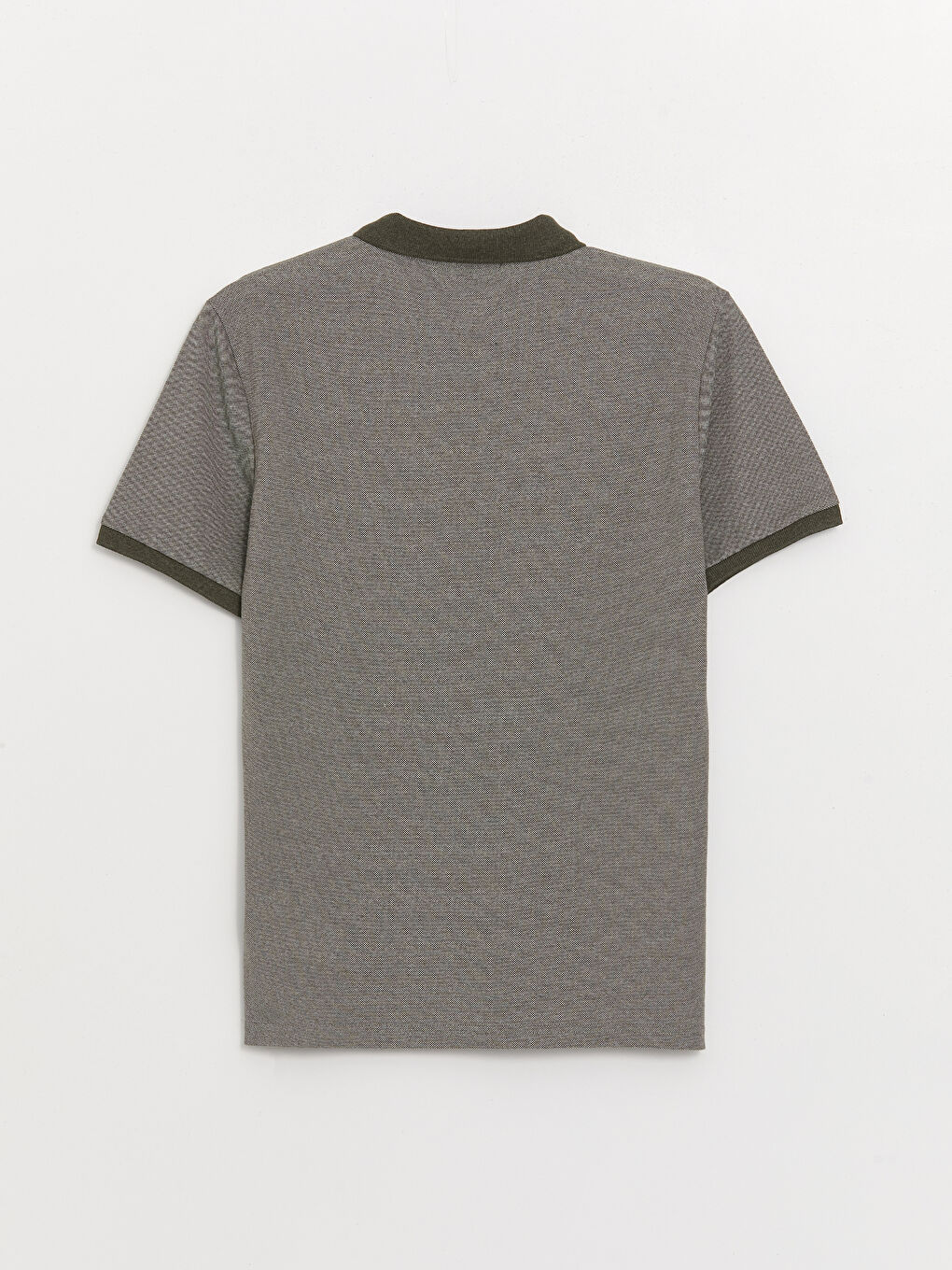 Haki Polo Yaka Kısa Kollu Pike Erkek Tişört-6