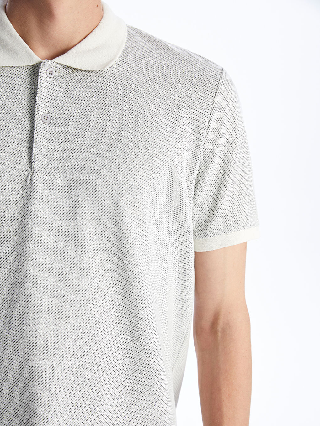 Polo Neck Short Sleeve Pique Men's T-Shirt-3