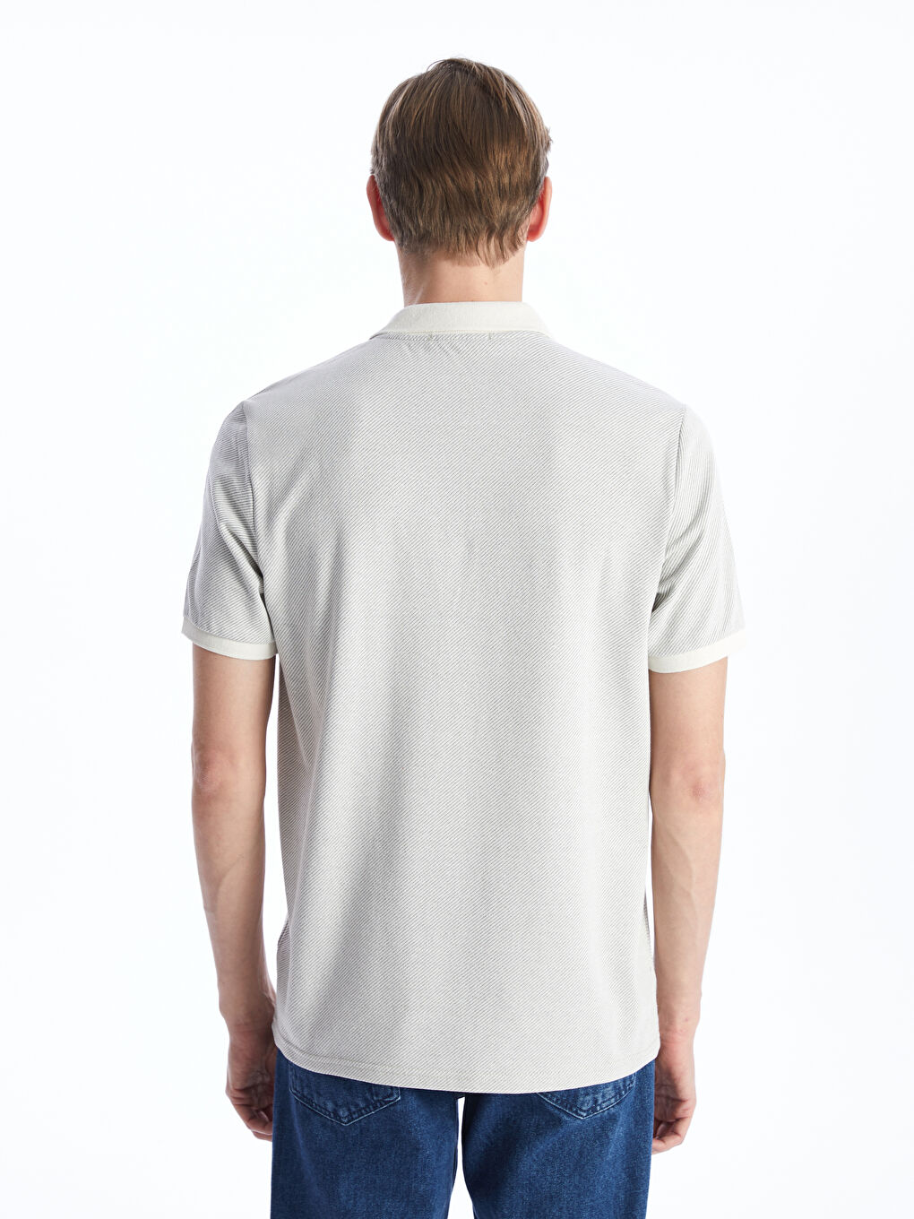 Polo Neck Short Sleeve Pique Men's T-Shirt-4