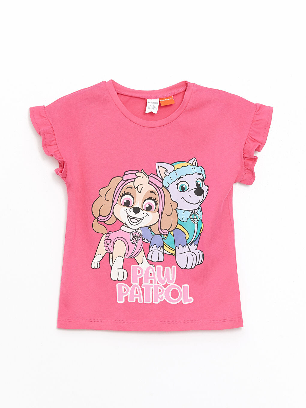 Crew Neck Short Sleeve Paw Oil Printed Baby Girl T-Shirt -S4H310Z1-GSY