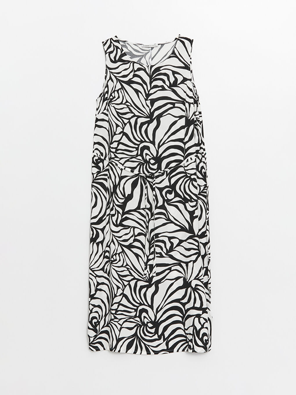 Crew Neck Patterned Women's Dress-5