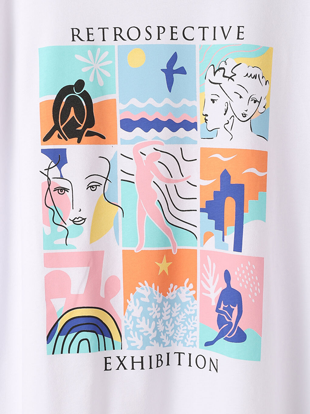 Crew Neck Printed Short Sleeve Women's T-Shirt-3