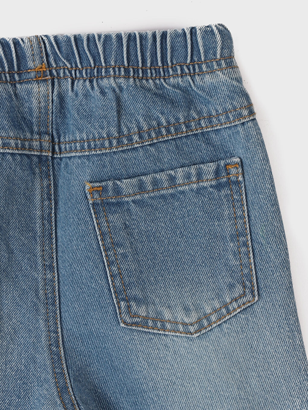 Baggy Fit Elasticated Waist Basic Baby Boys' Denim Shorts-3