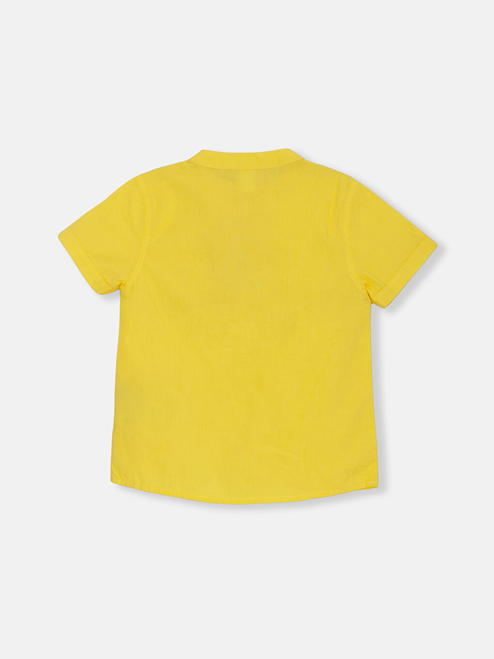 LCW Kids Grandad Collar Short Sleeve Basic Baby Boys' Shirt -S4H423Z1-FTT
