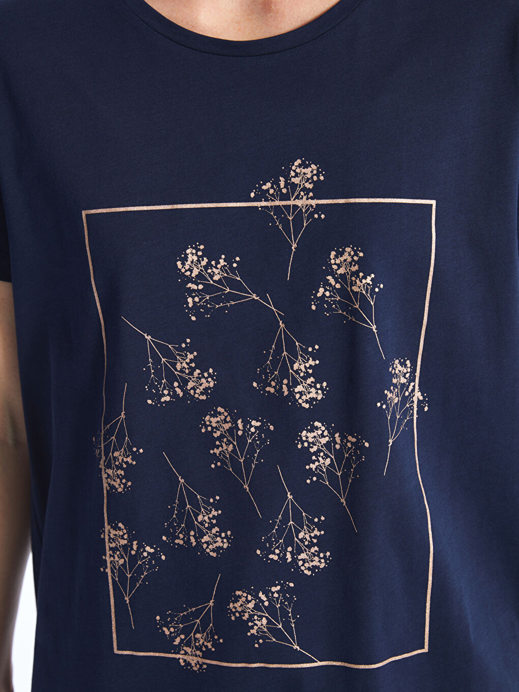 Crew Neck Printed Short Sleeve Women's T-Shirt-2