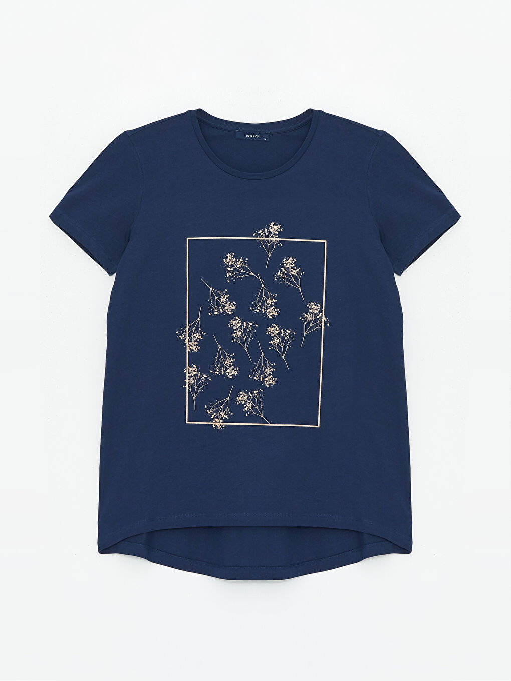 Crew Neck Printed Short Sleeve Women's T-Shirt-4