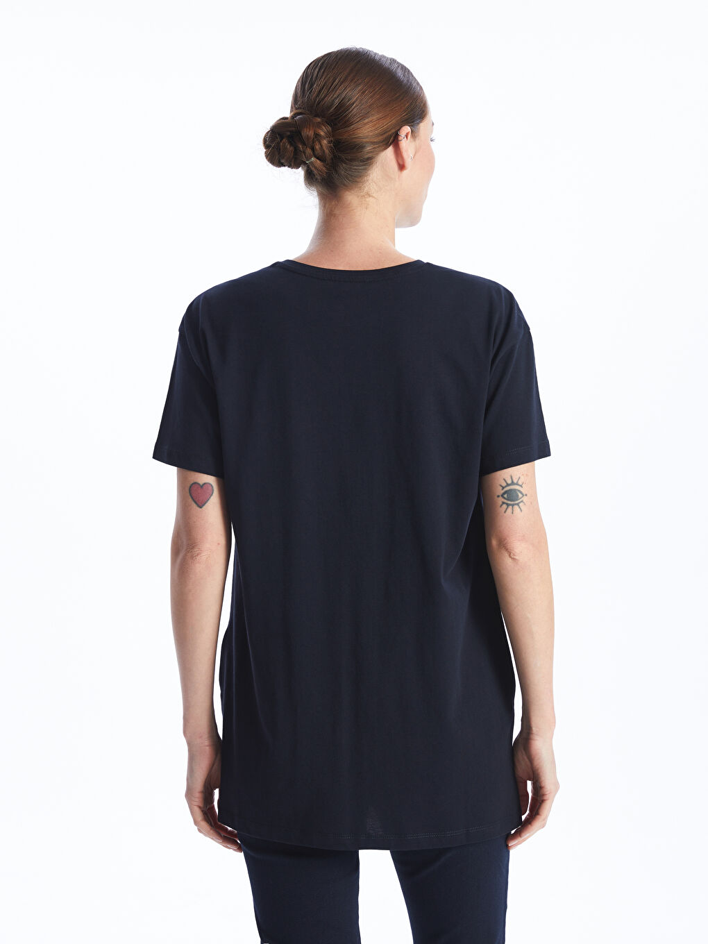 Crew Neck Printed Short Sleeve Women's T-shirt -S4H444Z8-SJN