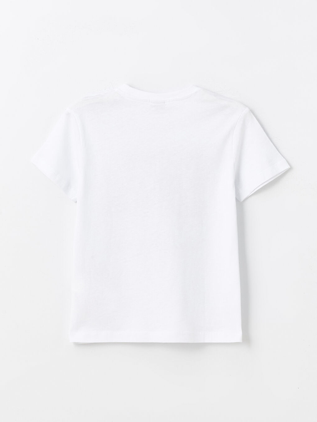 Beyaz Bisiklet Yaka Baskılı Kısa Kollu Erkek Çocuk Tişört-2