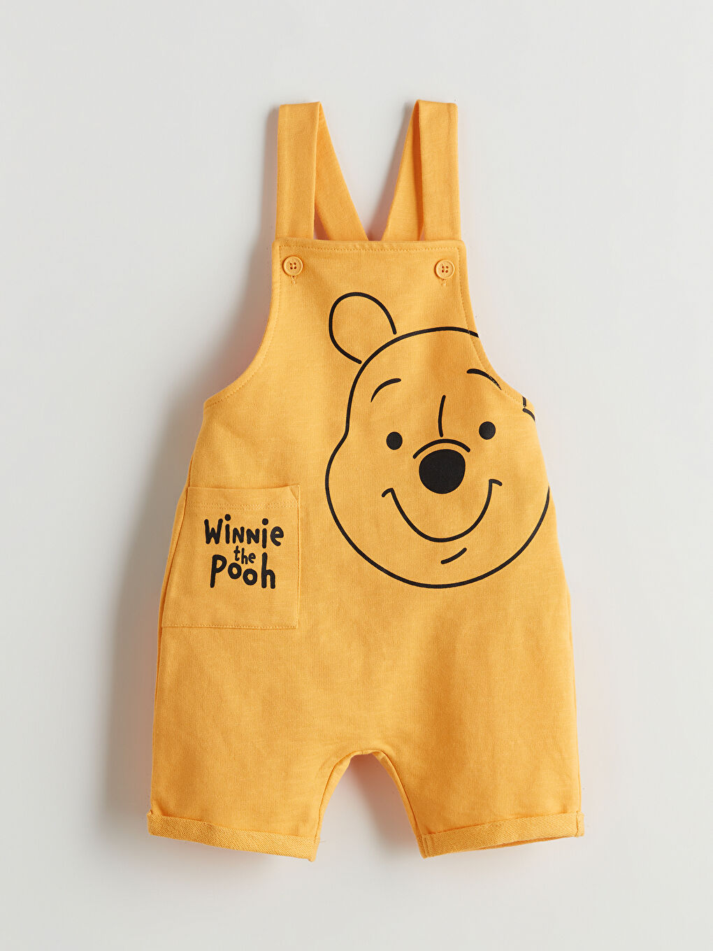 Turuncu Winnie the Pooh Baskılı Erkek Çocuk Salopet