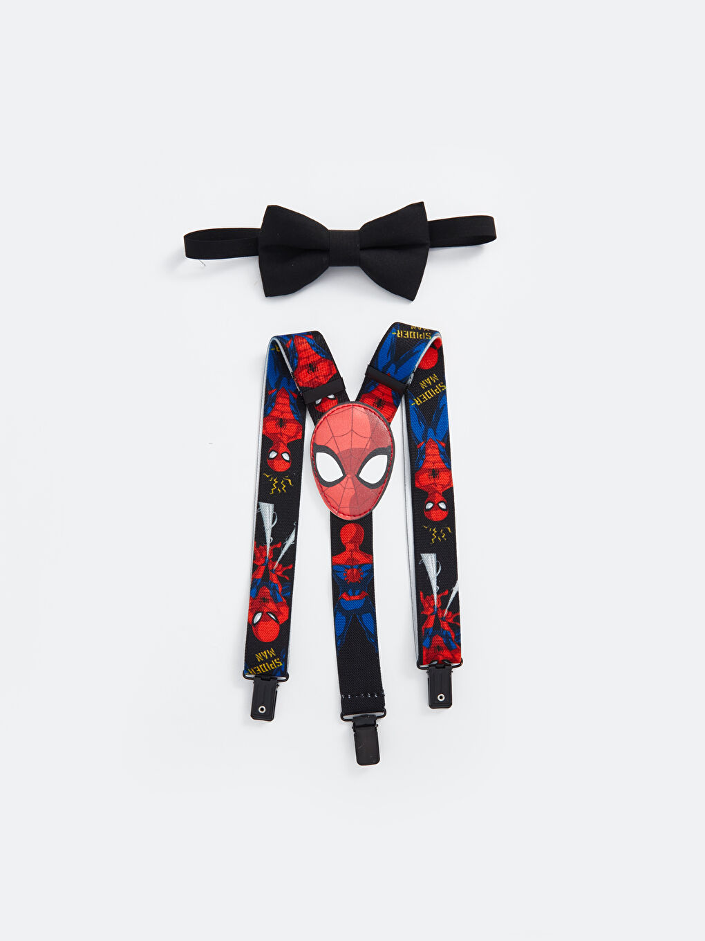 LCW ACCESSORIES Kırmızı Baskılı Spiderman Baskılı Erkek Çocuk Pantolon Askısı ve Papyon - 1