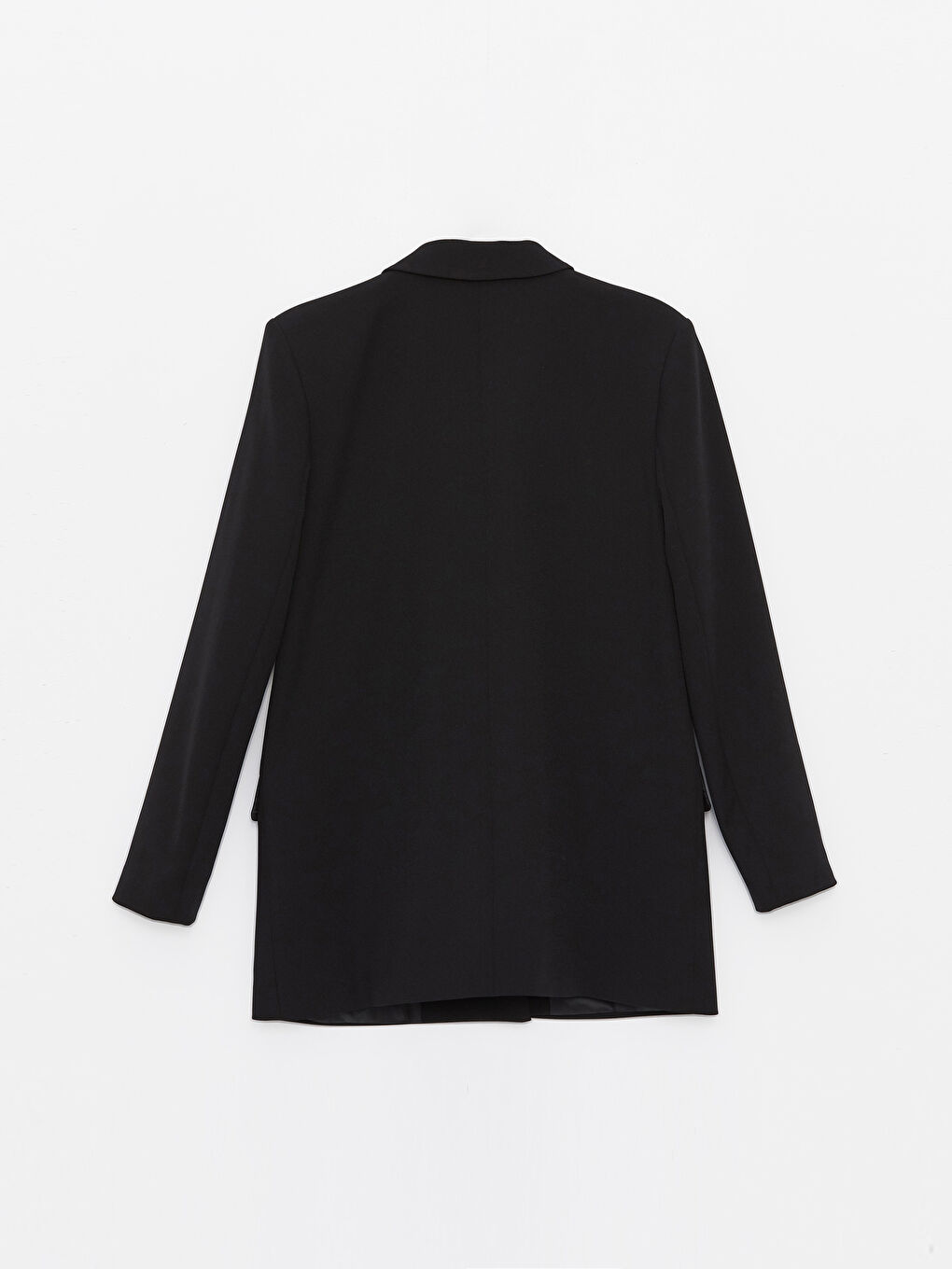 LCW Modest Siyah Düz Uzun Kollu Kadın Blazer Ceket - 6