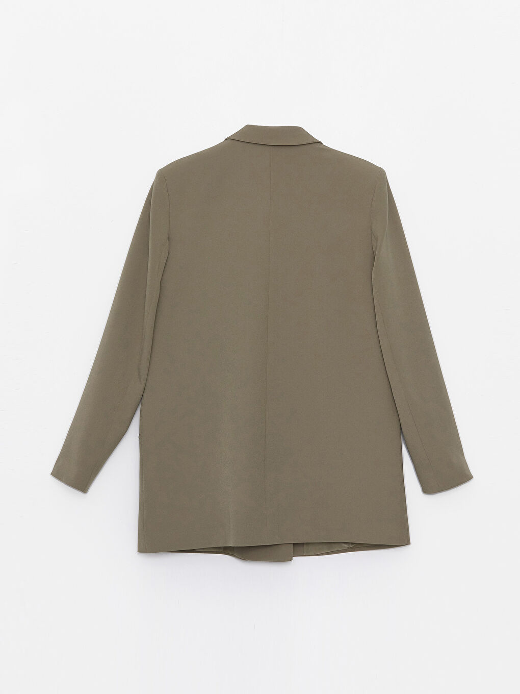 LCW Modest Haki Düz Uzun Kollu Kadın Blazer Ceket - 6