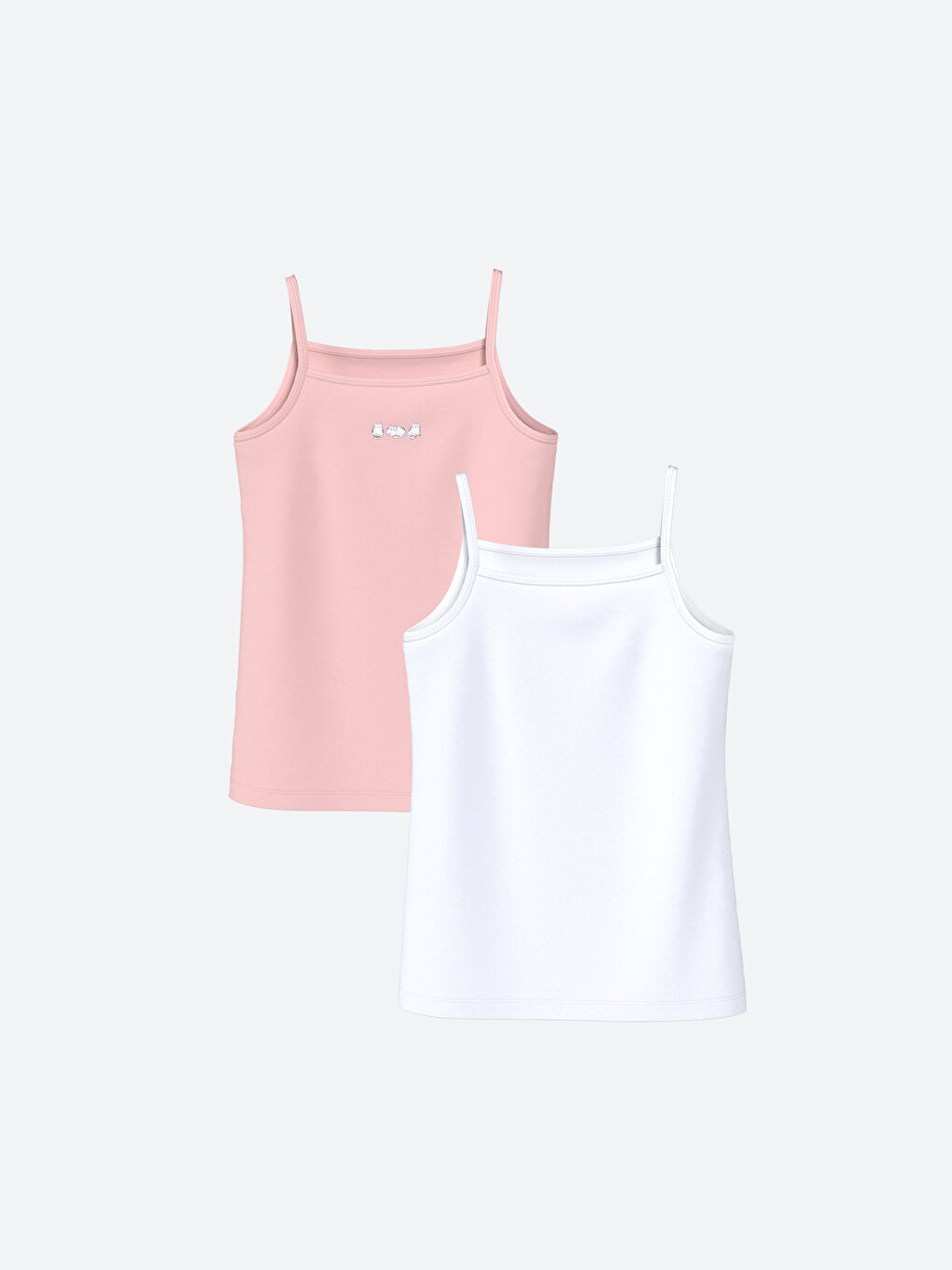 Square Collar Girls' Vest 2 Pack -S4H582Z4-FTG