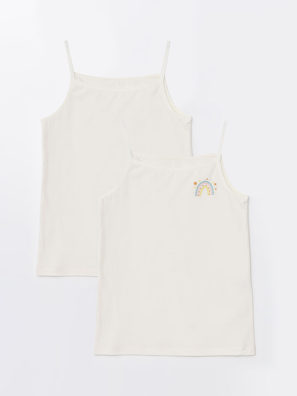 Square Collar Girls' Vest 2 Pack -S4H647Z4-FDW