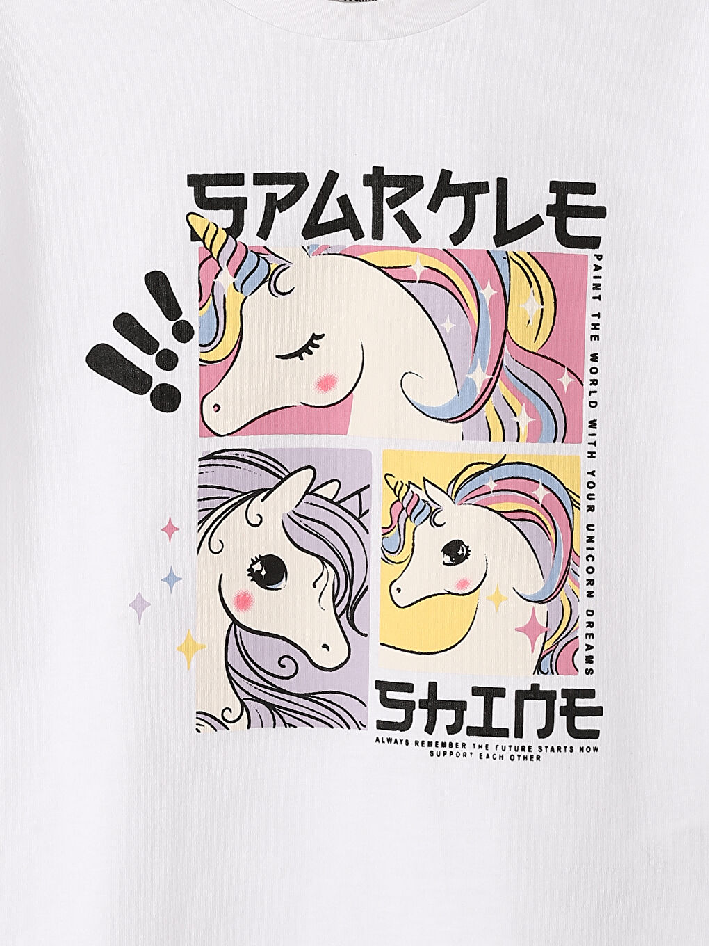 Crew Neck Printed Short Sleeve Girls' T-Shirt and Leggings Set -S4H658Z4-Q6K