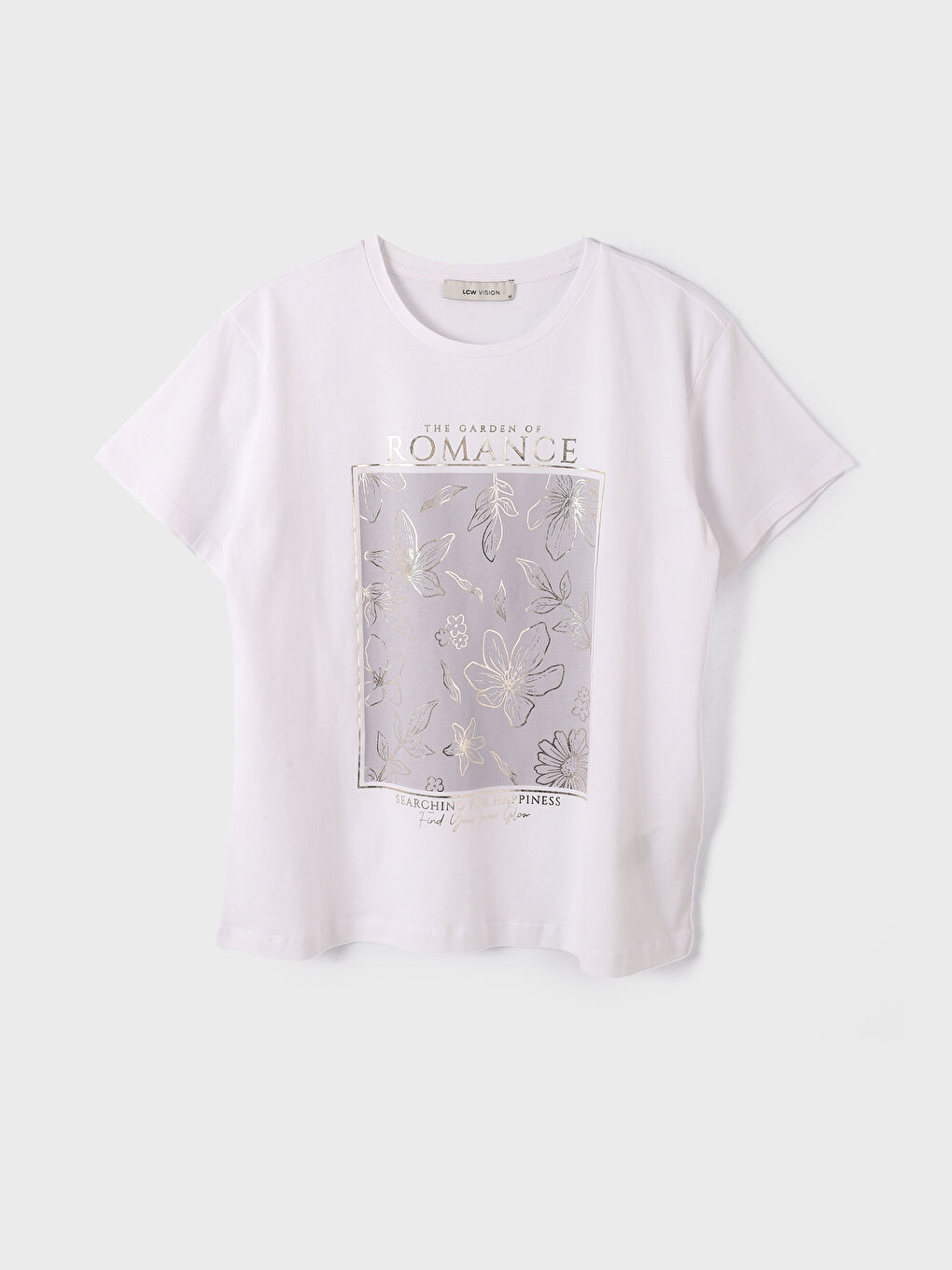 Crew Neck Short Sleeve Printed Women's T-Shirt