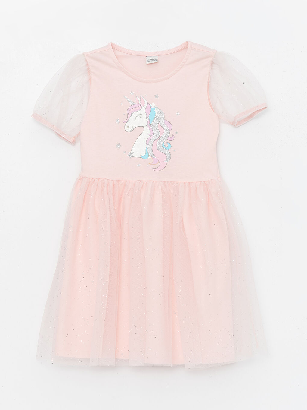 Crew Neck Short Sleeve Girl's Dress -S4H737Z4-FZE