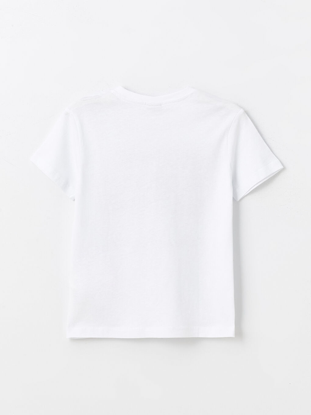Beyaz Bisiklet Yaka Baskılı Kısa Kollu Erkek Çocuk Tişört-2
