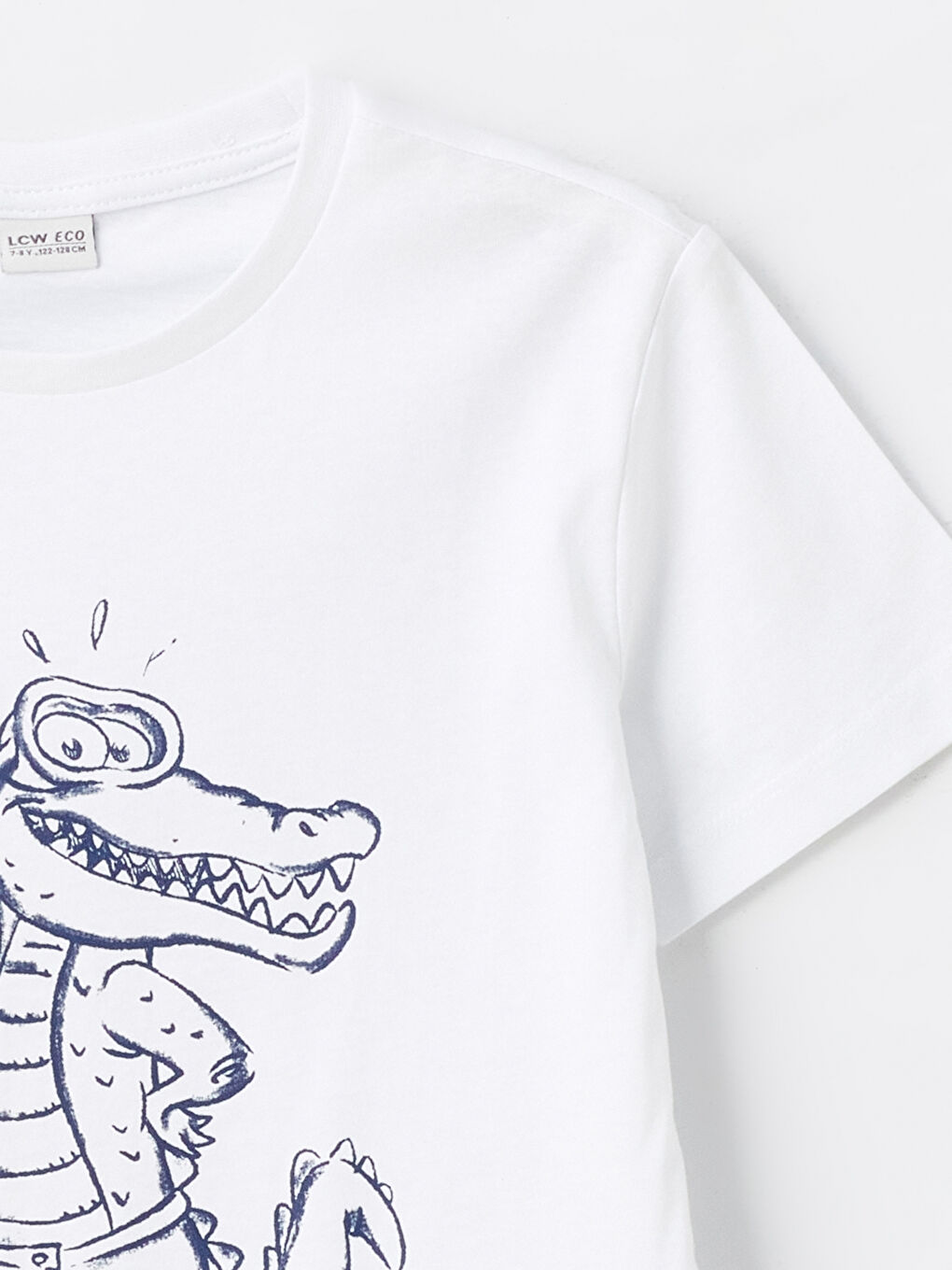 Crew Neck Printed Short Sleeve Boys' T-Shirt-1