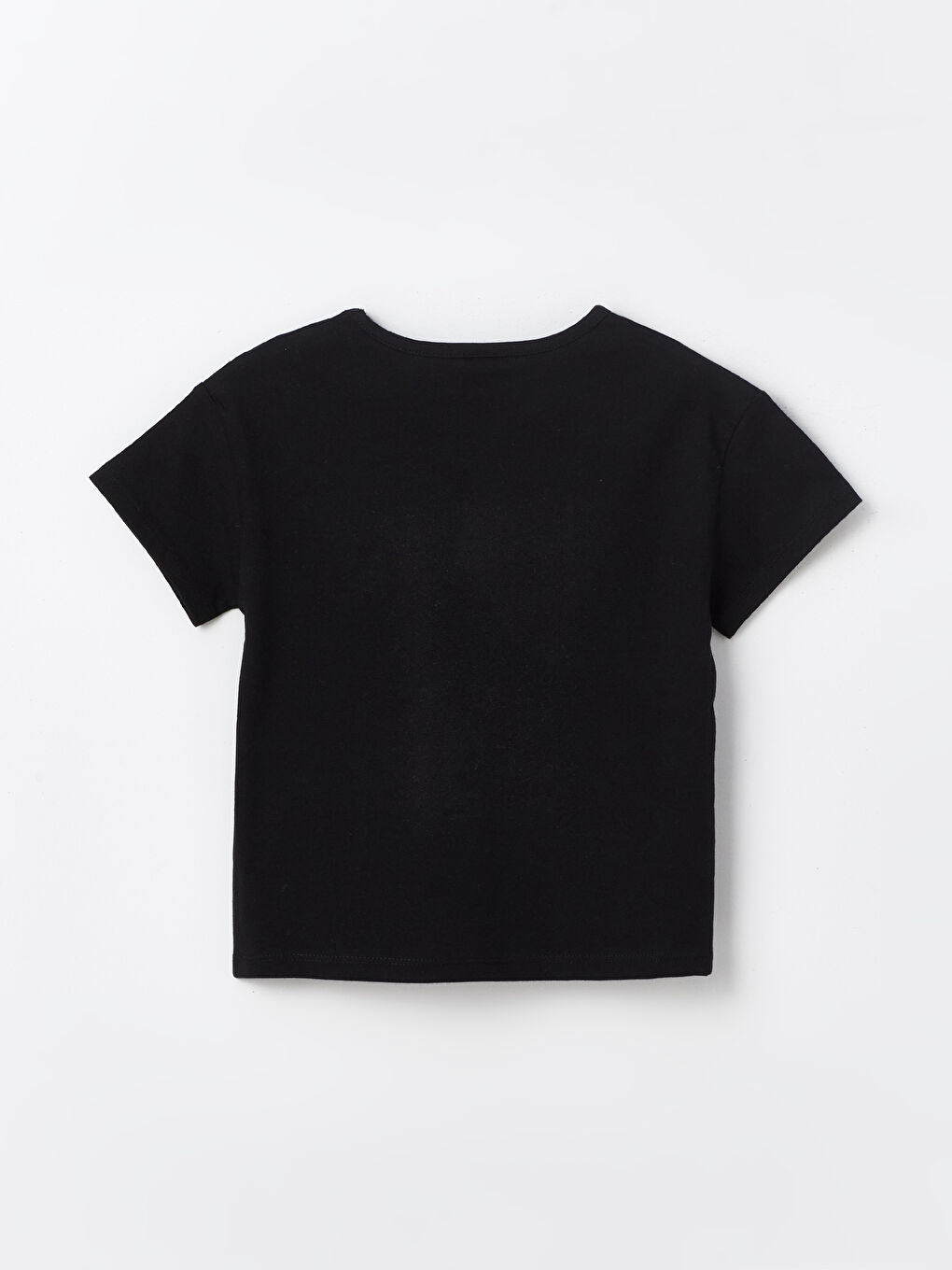 Siyah Bisiklet Yaka Baskılı Kız Bebek Tişört 3'lü-2