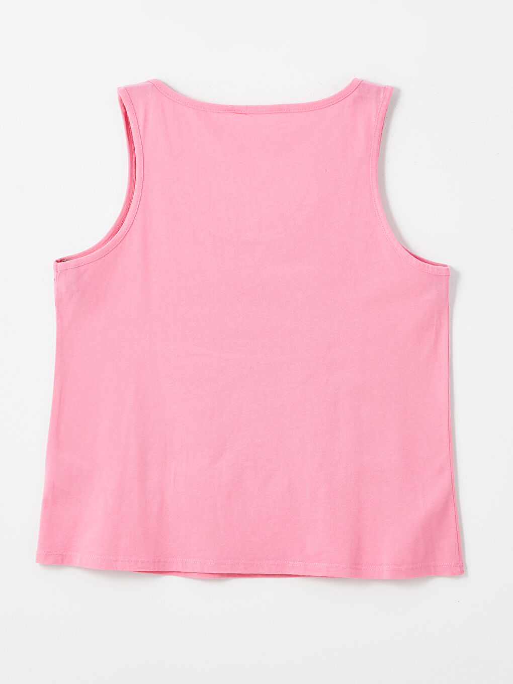 Pembe U Yaka Baskılı Kadın Pijama Üst-1