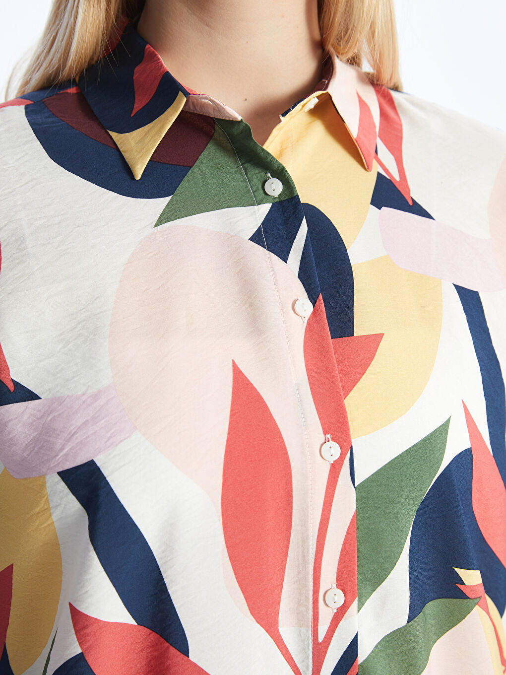Patterned Women's Shirt Tunic -S4H921Z8-LR8