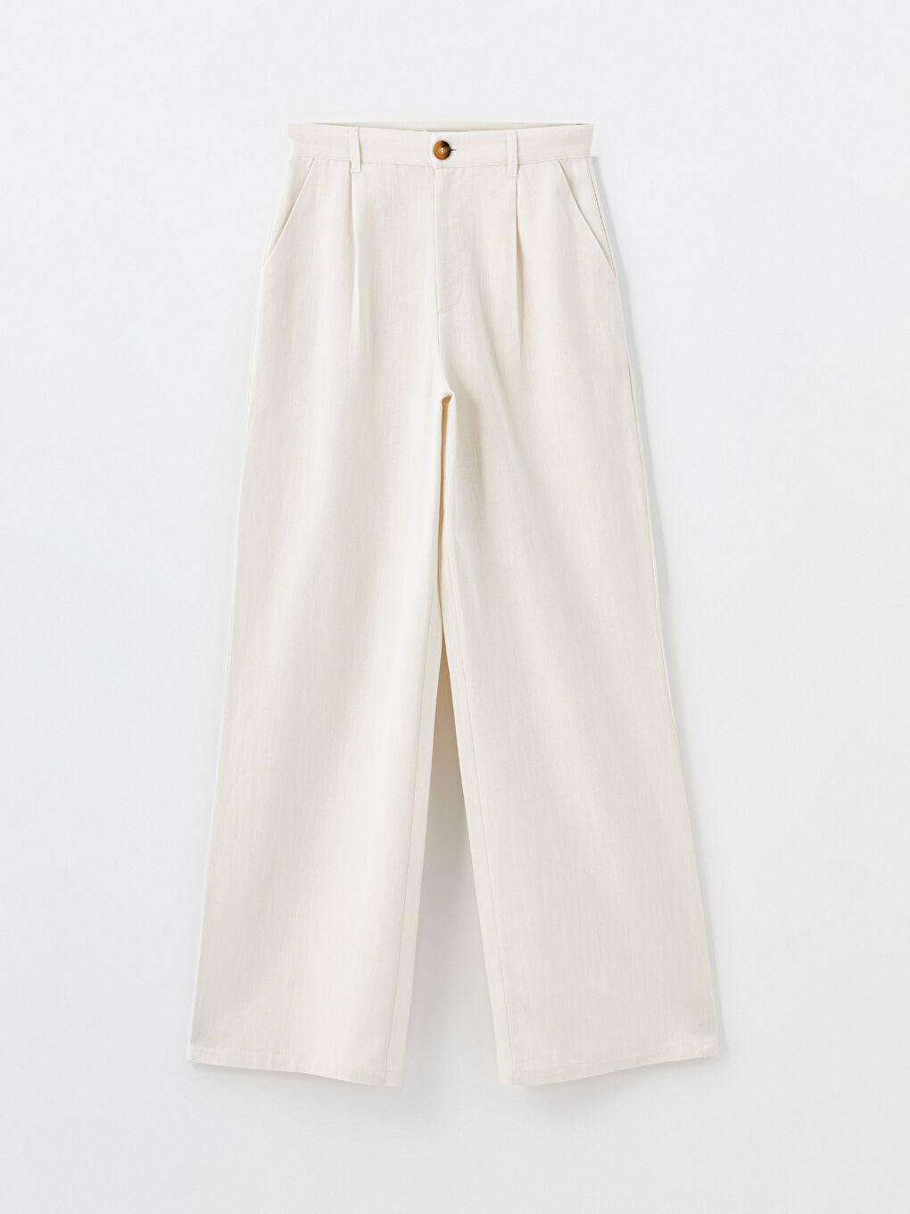 Comfortable Fit Straight Linen Blend Women's Trousers -S4H954Z8-YB2