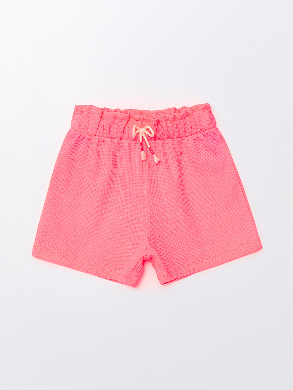 Pembe Beli Lastikli Basic Kız Çocuk Şort