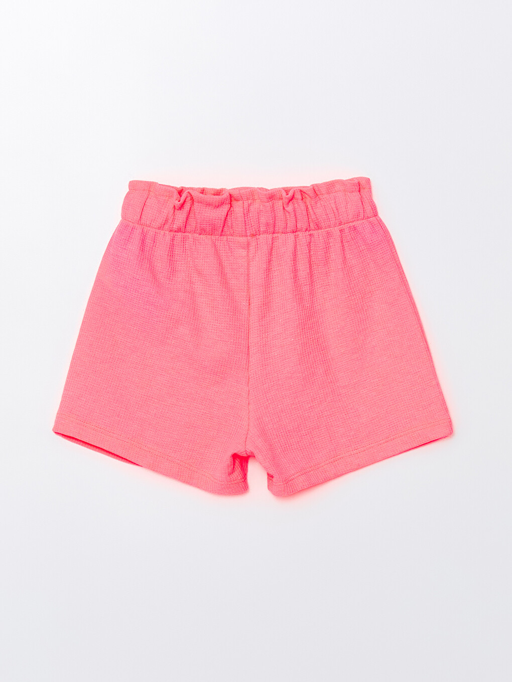 Pembe Beli Lastikli Basic Kız Çocuk Şort-1