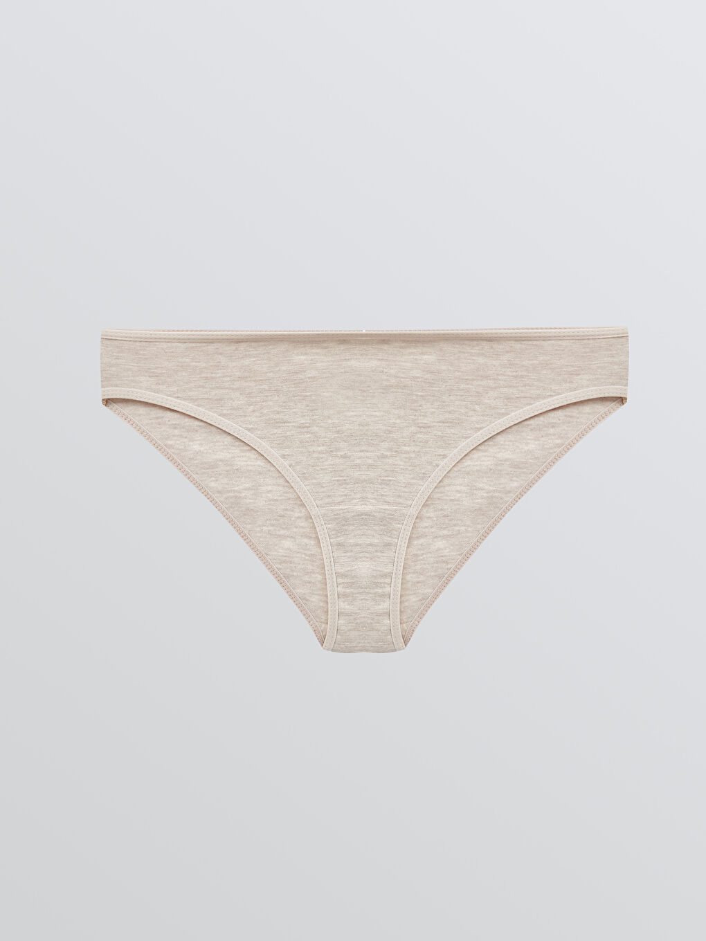 Bej Düz Bikini Külot