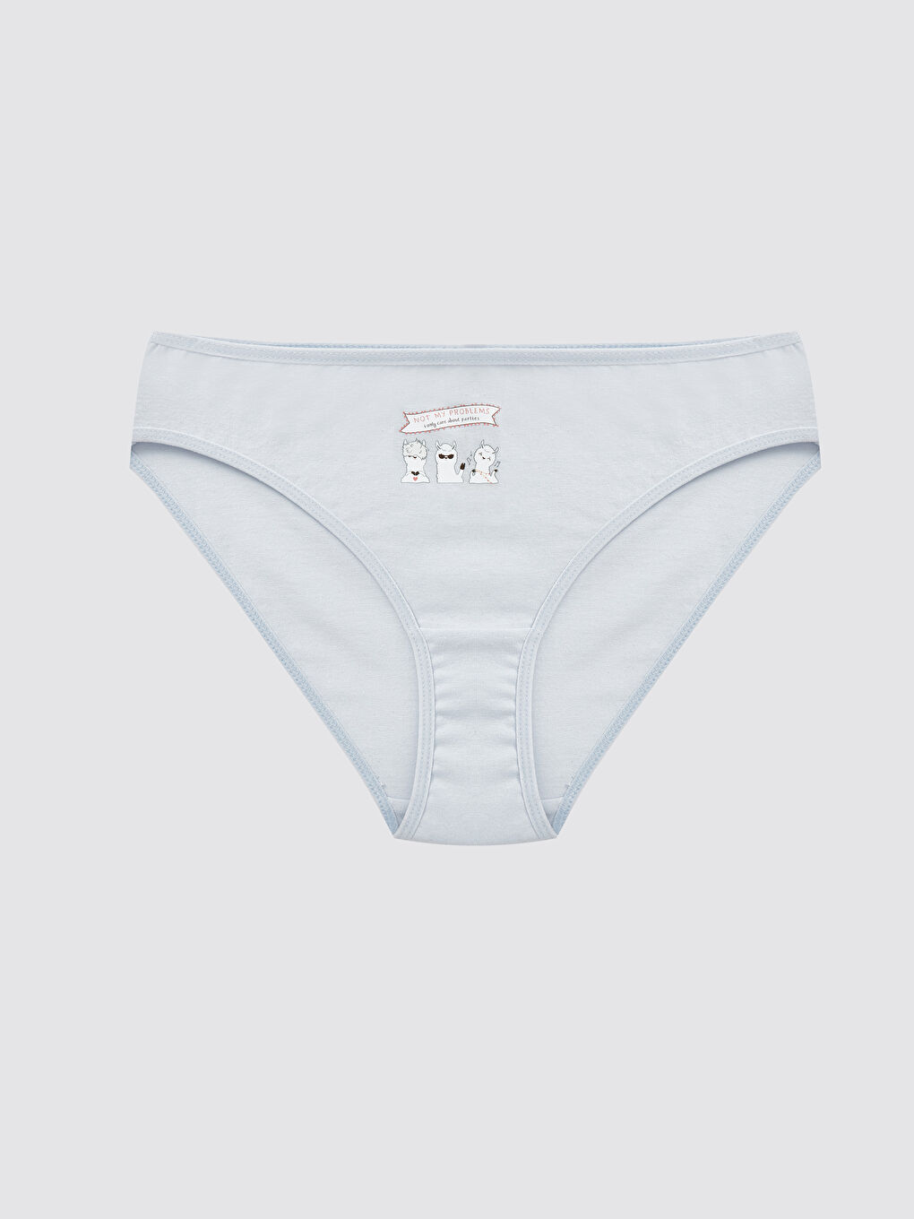 Mavi Baskılı Bikini Külot